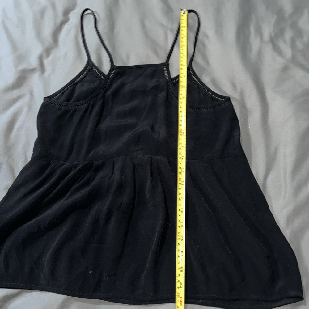 Madewell Women's Size Medium Lightweight Black Racer Back Spaghetti Strap Tank - Picture 11 of 12